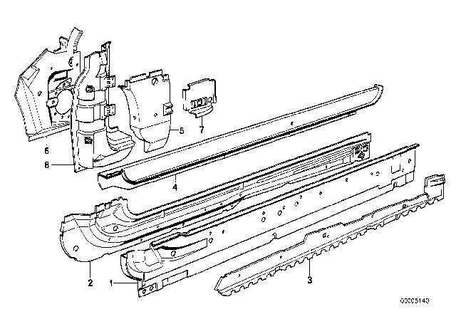 1988 BMW 325i Supporting Strut, Right Diagram for 41111943116