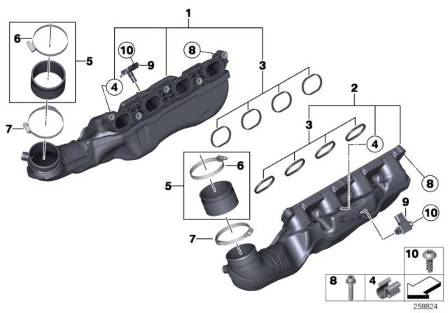 2013 BMW M5 Intake Manifold System Diagram