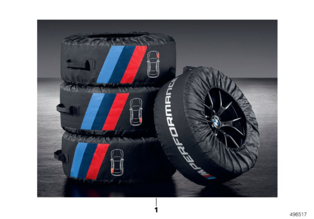 2016 BMW 320i M Performance Tire Bags Diagram