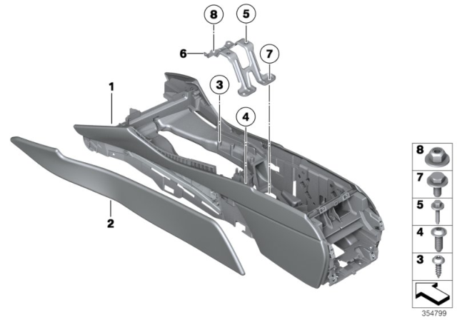 2011 BMW 550i Fillister Head Screw Diagram for 07149153370
