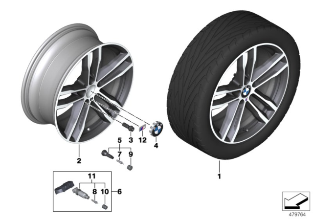 2016 BMW 328i xDrive BMW LA Wheel, M Double Spoke Diagram 4