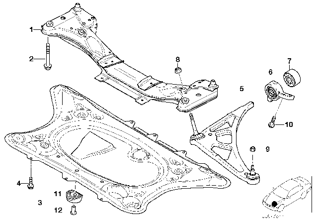 2001 BMW M3 Reinforcement Plate Diagram for 51717893609