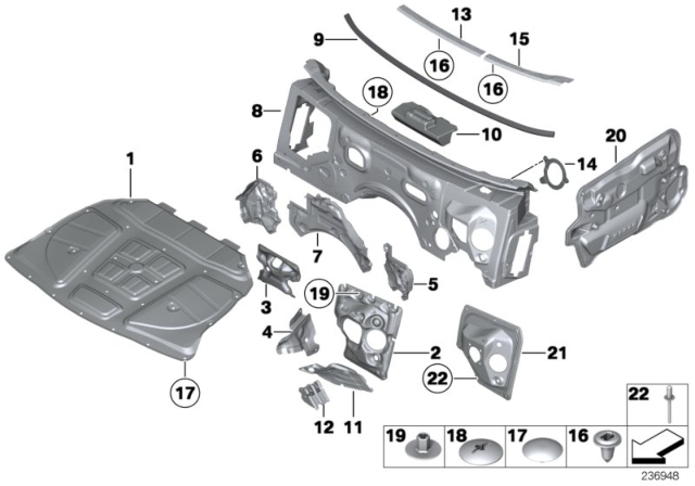 2013 BMW ActiveHybrid 5 Sound Insulating.Dash Panel Engine Room L. Diagram for 51489139203