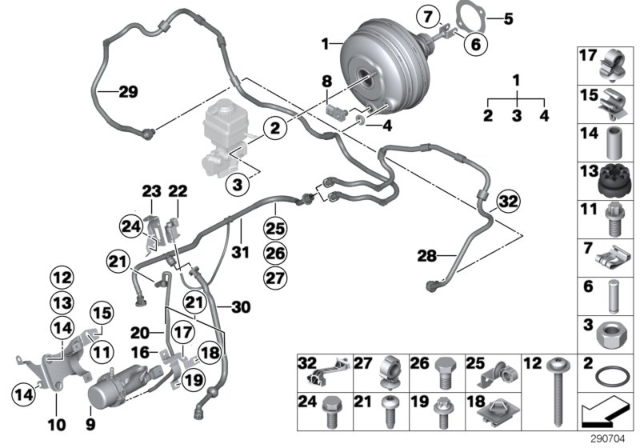 2013 BMW ActiveHybrid 7 Rubber Mounting Diagram for 34511164894