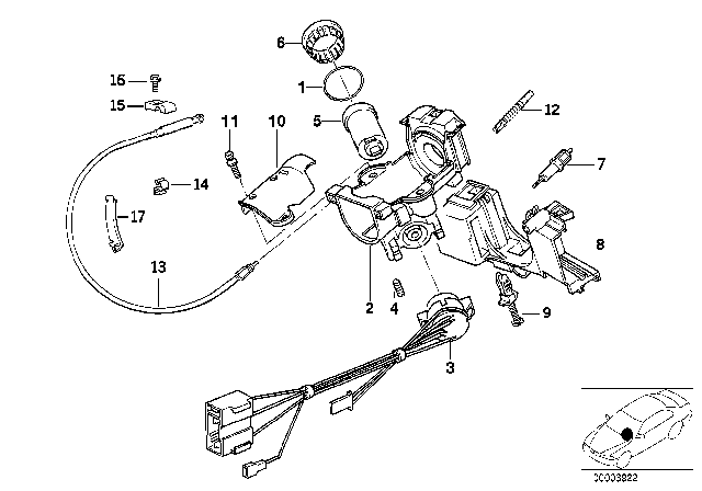 1993 BMW 325is Ring Antenna Diagram for 61356965426