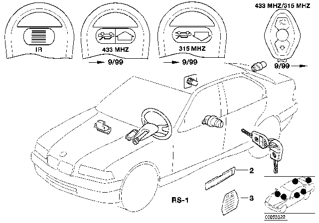 2006 BMW 325Ci One-Key Locking Diagram