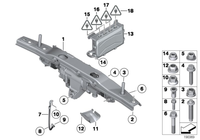 2012 BMW 750Li Actuator HSR / Mounting Parts / Control Unit Diagram