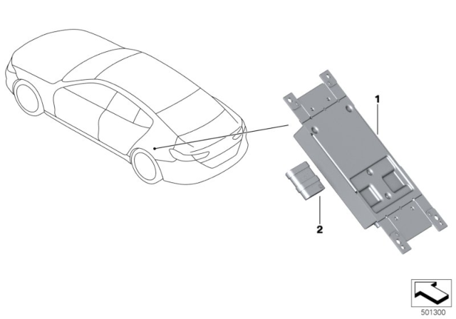 2020 BMW M850i xDrive Gran Coupe G16 Telematics Control Unit Diagram