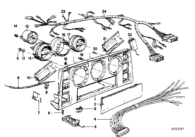1984 BMW 733i Heater Control Diagram 2