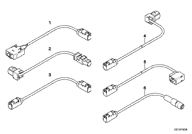 2008 BMW 535xi Antenna Cable Diagram for 61126962804