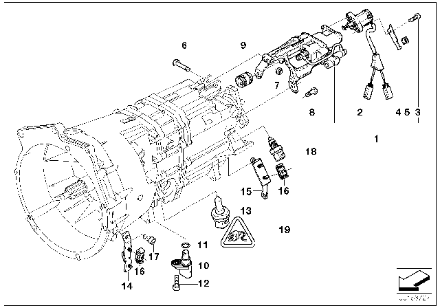 2002 BMW M3 Gearbox Parts SMG Diagram