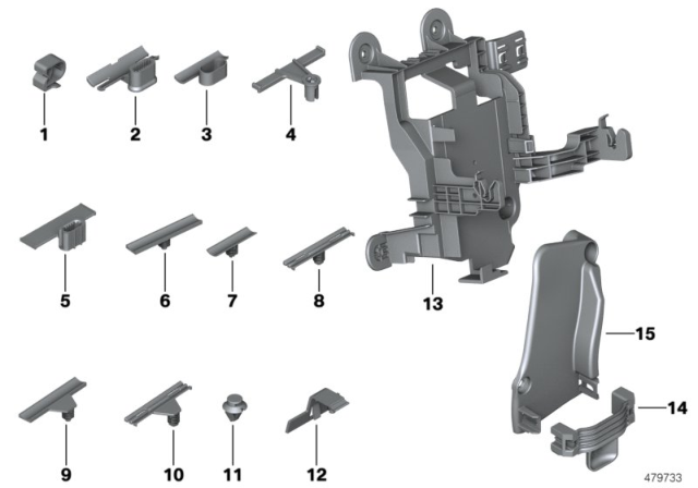 2020 BMW i3s Various Cable Holders Diagram 2