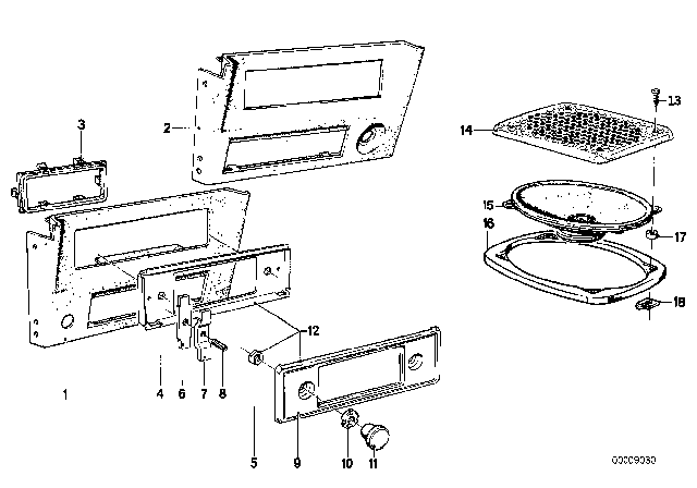 1977 BMW 320i Single Components Stereo System Diagram 1