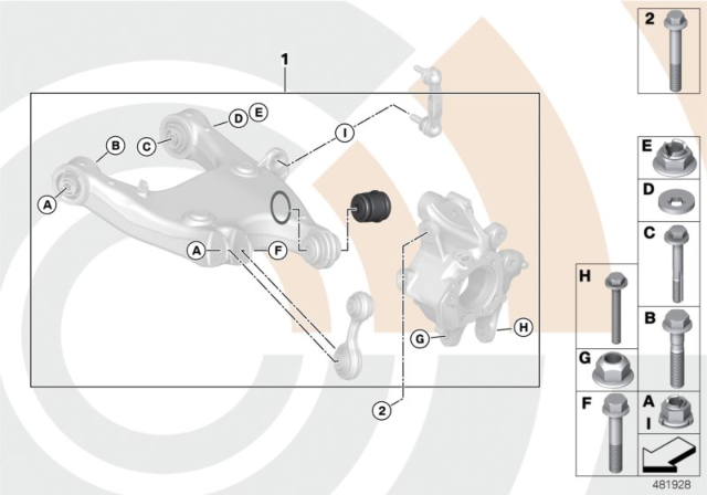 2015 BMW 528i Repair Kit, Ball Joint Diagram