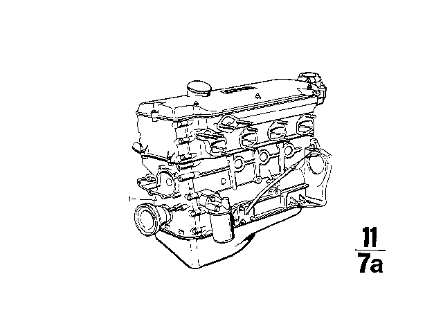 1972 BMW 2002tii Short Engine Diagram