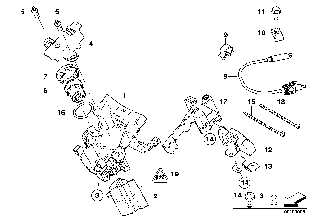 2006 BMW X5 Plug-In Connection Bracket Diagram for 61138352624