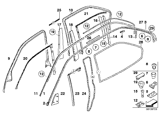 1995 BMW 740iL Covering Left Diagram for 51347001073