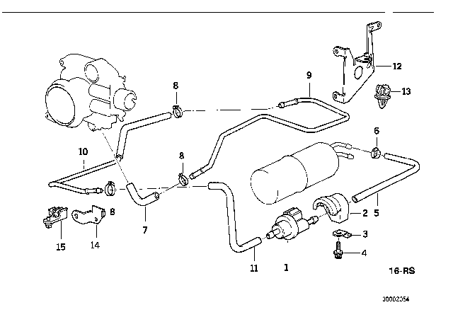1995 BMW 740i Vent Pipe Diagram for 13711702274
