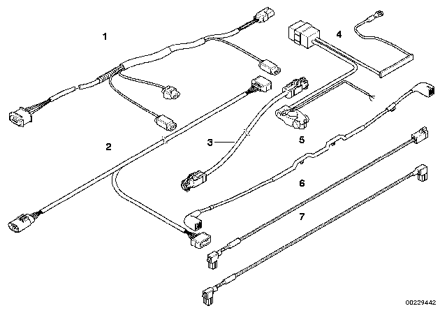 2007 BMW 525i Wiring Switch Engine Hood Diagram for 61126948729