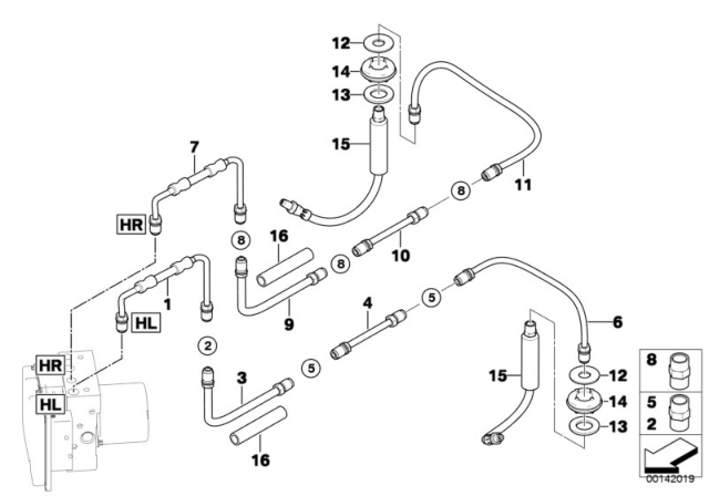 2008 BMW 550i Pipe Diagram for 34326772502