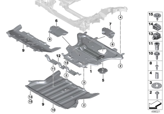2020 BMW M760i xDrive Front Axle Support Awd Underride Prot. Diagram