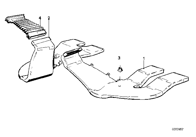 1987 BMW 325is Rear Heater Duct Diagram