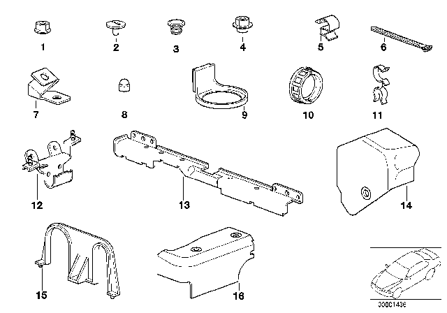 1993 BMW M5 Cable Holder Diagram