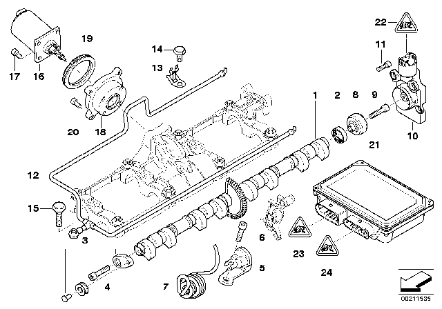 2005 BMW 745i Fixing Clamp Diagram for 11427507967