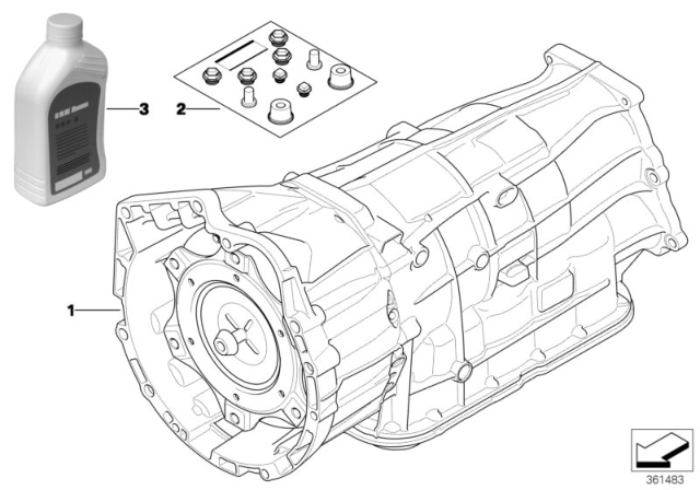 2013 BMW 328i xDrive Automatic Gearbox GA6L45R Diagram
