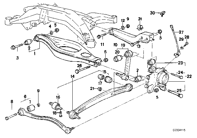 1991 BMW 850i Self-Locking Hex Nut Diagram for 07129922745