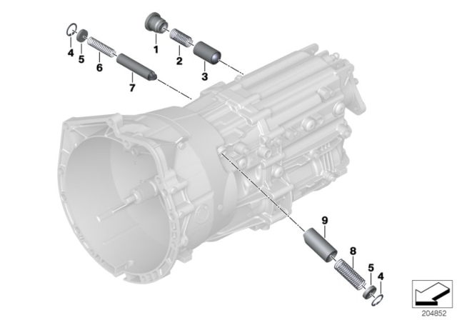 2007 BMW 550i Inner Gear Shifting Parts (GS6-53BZ/DZ) Diagram
