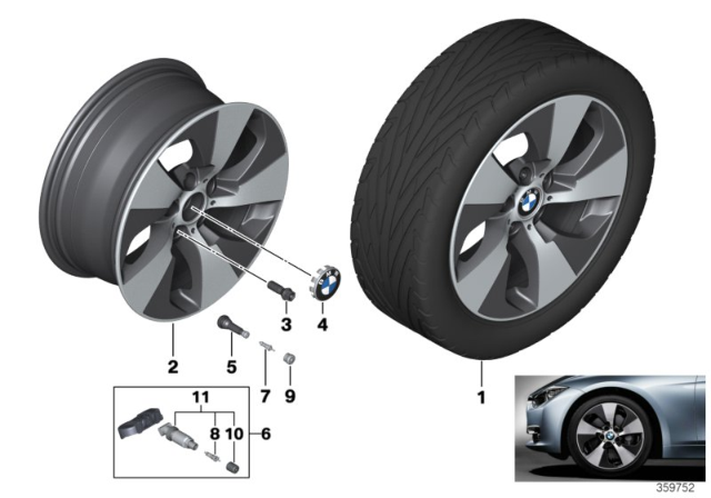 2014 BMW 335i BMW LA Wheel, Streamline Diagram 2