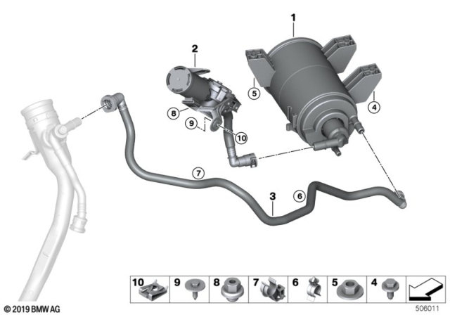 2020 BMW M8 BREATHER LINE Diagram for 16137443120