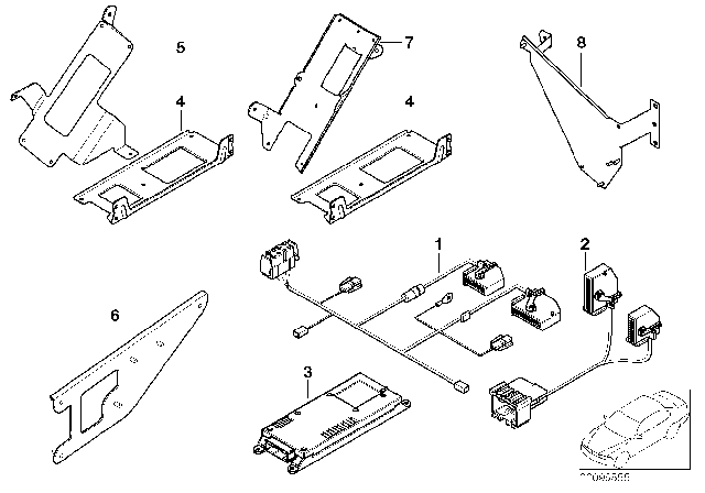 2004 BMW M3 Single Parts For Cordless Luggage Compartment Diagram
