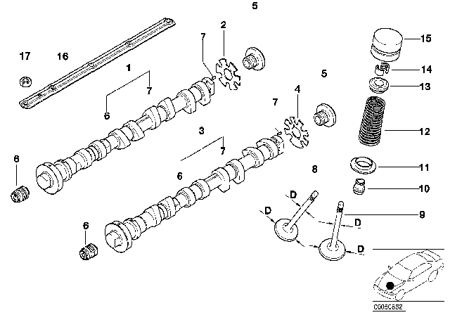 2001 BMW Z8 Lower Spring Plate Diagram for 11341403612