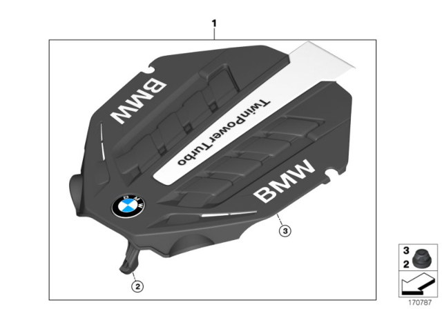 2015 BMW 750Li Sound Protection Cap Diagram