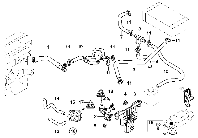 2003 BMW 525i Sealing Grommet Diagram for 12521732592