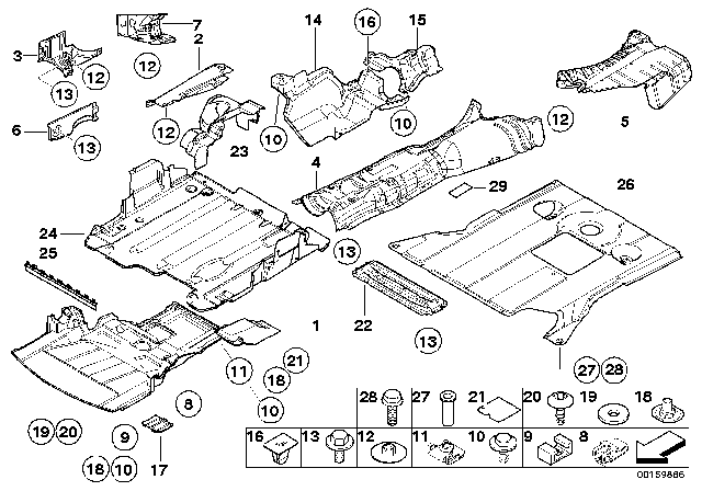 2000 BMW 323i Right Front Heat Insulation Diagram for 51488193806
