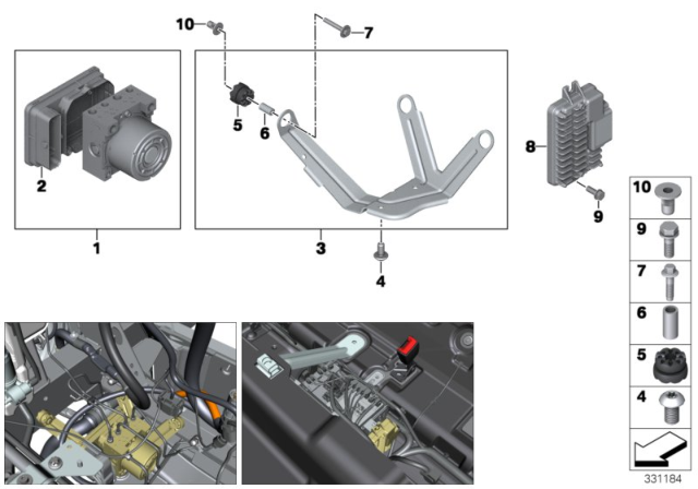 2015 BMW i3 Dsc Hydraulic Unit Diagram for 34516889958