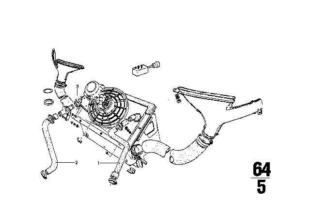 1972 BMW 2002 Water Hose Diagram for 64214474130