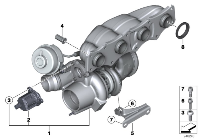 2014 BMW X3 Turbo Charger Diagram 1