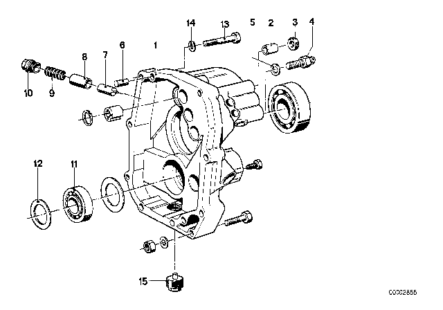 1978 BMW 320i Cover & Attaching Parts (Getrag 242) Diagram 1