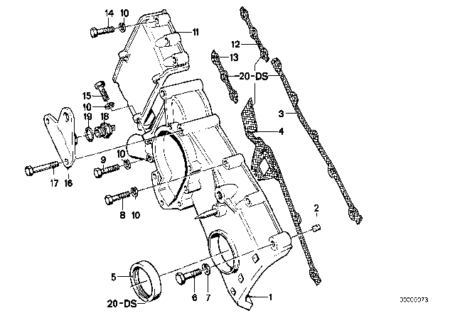 1979 BMW 320i Timing Case Diagram