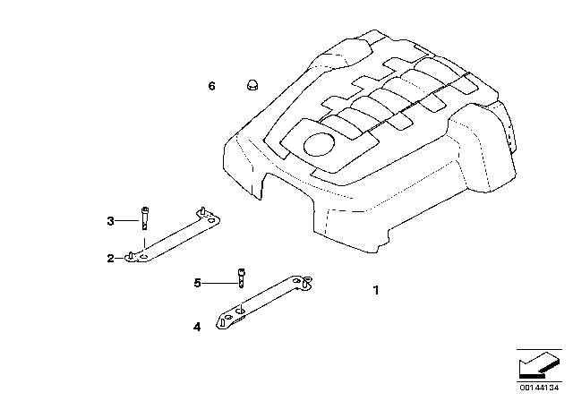 2007 BMW 750i Bracket For Sound Insulation Hood Diagram for 11617545203