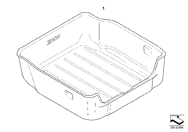 2007 BMW 530xi Luggage Compartment Pan Diagram