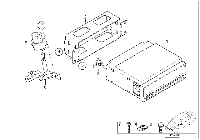 2007 BMW 750Li Socket Housing Diagram for 61136901848