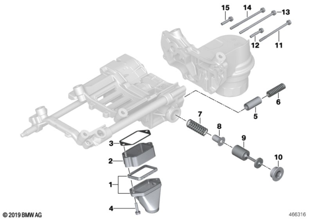 2007 BMW X5 Lubrication System, Oil Pump, Single Parts Diagram