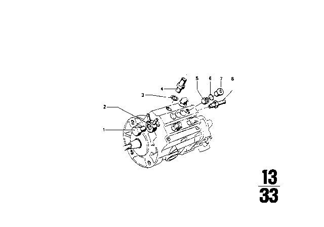 1974 BMW 2002tii Single Parts For Injection Pump Diagram