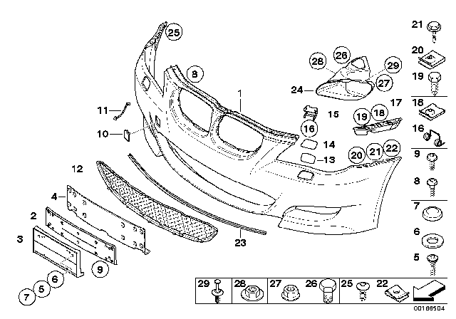 2006 BMW M5 Flange Nut With Washer Diagram for 26117574872