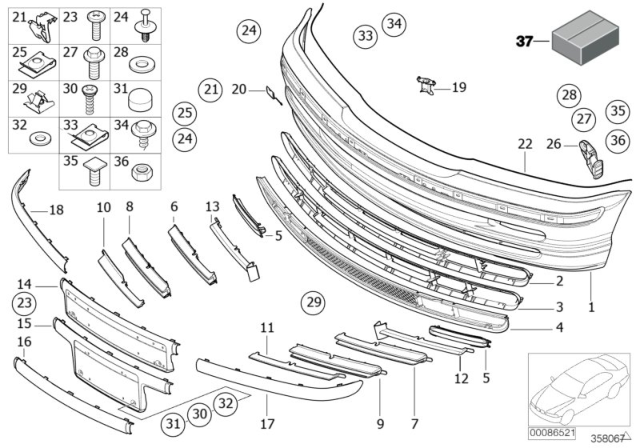1999 BMW 328i Grid, Right Diagram for 51118192878